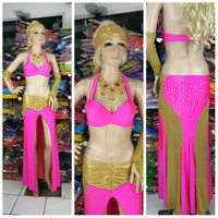 Jual belly dance stelan bra rok kostum tari dance halloween india salsa Murah