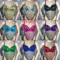 Jual belly dance bra garis 2 sexy lingerie kostum tari dance halloween Murah
