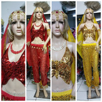 Jual belly dance celana aladin full payet kostum tari halloween dance sen Murah