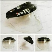BARU kaca helm visor mika bogo datar flat rata Rata BG - 05 bening
