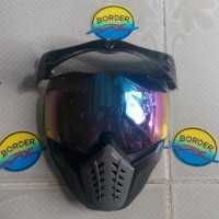 BARU Kaca Mask Buat helm Retro / Bogo yg pake kancing TERMURAH