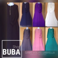 New Gamis Syar'i Woolpeach / Wolfis / Wolvis/Umbrella Style/Busui  16