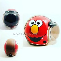 Helm Retro BOGO ELMO SEMI KULIT WARNA MERAH