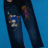 Jual celana legging anak motif jeans Murah