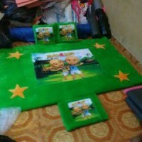 Jual Karpet set bulu printing karakter upin ipin Murah