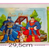 Puzzle anak edukasi mainan anak puzzle karakter superman vs batman
