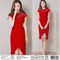Jual DC DENASO DRESS 59.000 / MIDI DRESS MERAH IMLEK CHEONGSHAM Murah