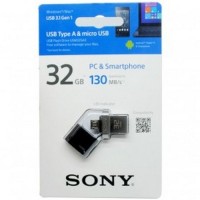 Jual Sony Flashdisk OTG USB 3.0 32GB USM32SA3 Black Murah