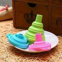 Jual sale Corong Air Silikon Minyak Flexible Lipat Portable Colurful Murah