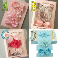 Jual BANDANA BAYI / BABY HEADBAND SET (3 IN 1) Murah