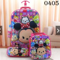 Jual Tas Troli Troley Trolley Anak 6D Tsum Tsum 4 IN 1 - 0405 Murah