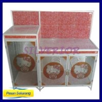 Rak Piring Kaca Aluminium Meja Kompor Gas Khusus Jabode Best Seller