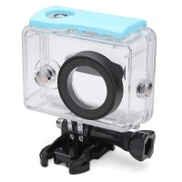 Jual Water Proof Anti Blur Case IPX68 40m For Xiaomi Yi Sports Camera Biru Murah