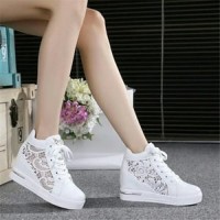 Jual SNEAKER WEDGES BRUKAT PUTIH Murah