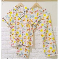 Jual STPH43 - Setelan CP White Katun Jepang Pooh & Friends Limited Murah