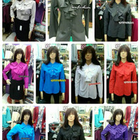 Jual atasan wanita kemeja kerja ruffle / kemeja ruffle/ dalaman blazer Murah