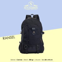 Jual Tas Ransel Modern Kanvas Pria / Cowok Travel Backpack Bag - 342 Murah