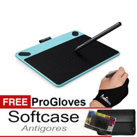 Jual Intuos Draw Biru CTL490 BONUS :SOFTCASE, Antigores & Gloves Murah