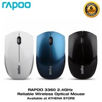 Jual RAPOO 3360 2.4GHz Reliable Wireless Optical Mouse Original Murah
