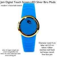 Jual jam tangan digital touch screen led silv KODE TR1166 Murah