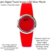 Jual jam tangan digital touch screen led silv KODE TR1167 Murah