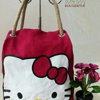 Jual Tas Tote Murah/Tote Bag Motif Bahan Kanvas Murah