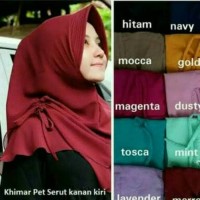 Jual BEST SELLER jilbab serut kanan kiri 2 layer Murah