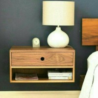 Jual rak laci melayang floating shelf meja samping nightstand ambalan Murah