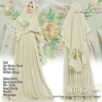 inaya syari coklat muda gamis syari