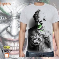 Jual Kaos Tshirt Superhero Joker White E138 Murah