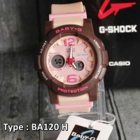 Jual TERBARU !!Jam Tangan Casio Baby G Cream Pink Dual Time Wanita & Anak Murah