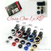 Jual terbaru Fisheye 3in1 Universal 3 Lensa Fisheye Wide Macro fiseye clip Murah