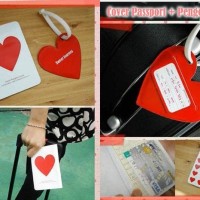 Jual Cover Passport + Pengenal Koper (1 set), Traveling jadi Grosir Murah