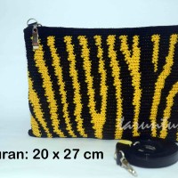 Jual CLUTCH RAJUT MOTIF MACAN Murah