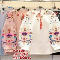 Jual blouse blus katun bordir import Murah