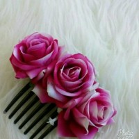 Jual aksesoris rambut sirkam bunga mawar 3 Murah