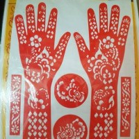 Jual cetakan henna pacar tangan mal henna cetakan tatto henna rias tangan Murah