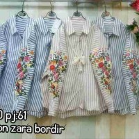 Jual kemeja katun blouse bordir catton zara bordir Murah