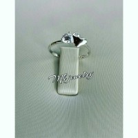 cincin perak 925 lapis emas putih / cincin tunangan