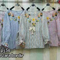 Jual blouse blus katun catton zara bordir Murah