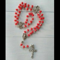Jual Rosario kristal merah mawar(RS 027) Murah