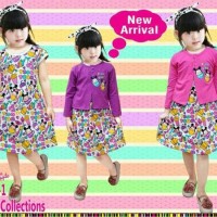 Jual Dress anak perempuan little pinneaple 444-1 Tsum Tsum Murah