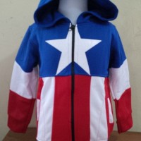 Jual A2320 JKKDL6 Jaket Anak Laki Captain America KODE D2320 Murah