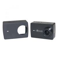 Jual Action Camera Silicone Case + Lens Cover for Xiaomi Yi 2 4K (HITAM) Murah