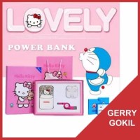 Jual Powerbank Tongsis GIFT Motif Doraemon And Hello Kitty Murah