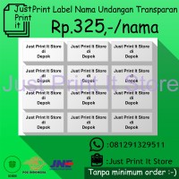 Jual Print / Cetak Label Undangan Transparan No.103 Murah