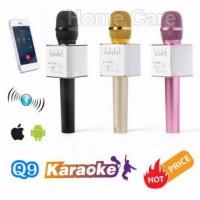 Jual Promo Q9 Mic Wireless Bluetooth Karaoke Player Microphone Speaker KTV Murah
