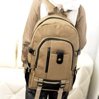 Jual Canvas Backpack Bag Casual Tas Ransel Kanvas (LH22) Murah