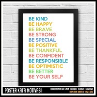 Jual BE BETTER BE YOUR SELF - Motivational Quote Poster - Hiasan Dinding Murah