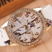 Jual BEST SELLER Jam Tangan LIBERTY Korea Fashion Flower Strap Model Kulit Murah